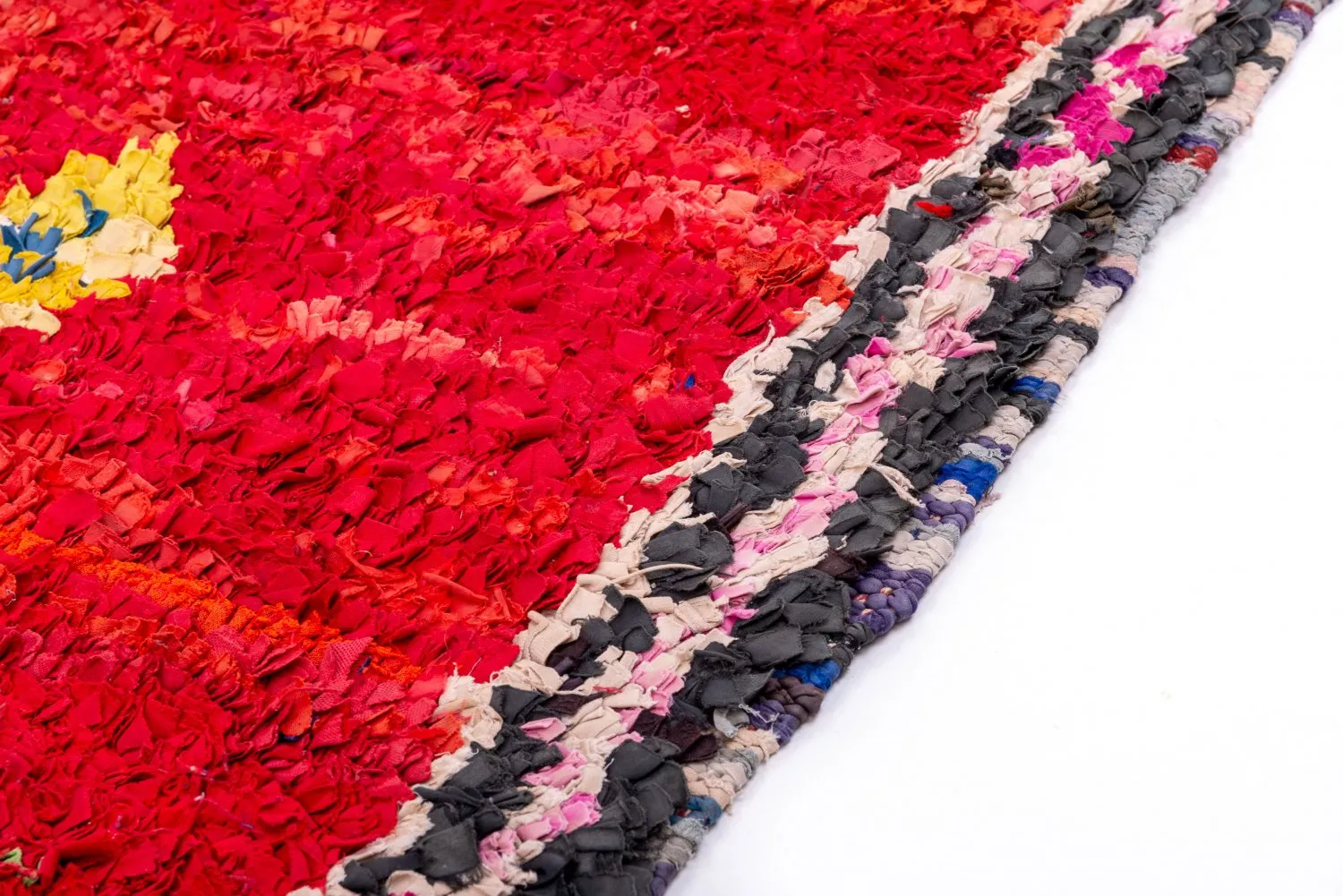 Moroccan Berber rug Boucherouite 170 x 135 cm