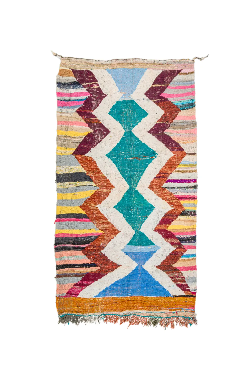 Moroccan Berber rug Boucherouite 125 x 225 cm