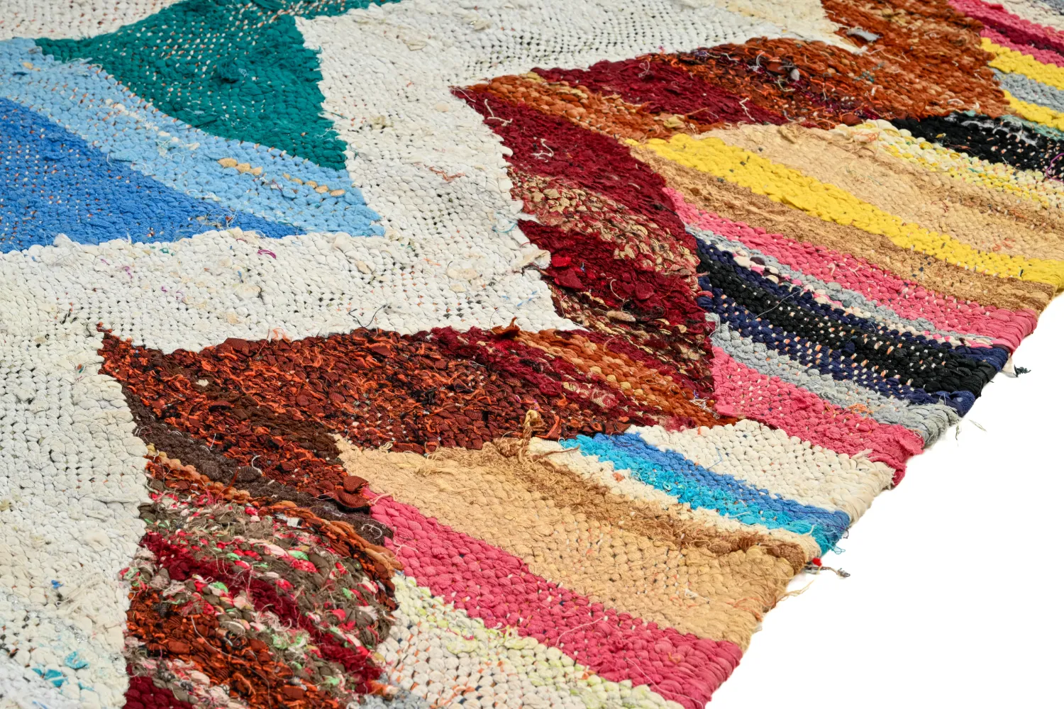 Moroccan Berber rug Boucherouite 125 x 225 cm