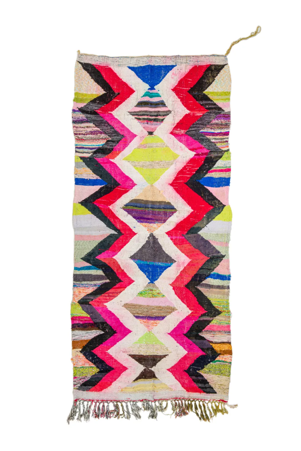 Moroccan Berber rug Boucherouite 135 x 305 cm