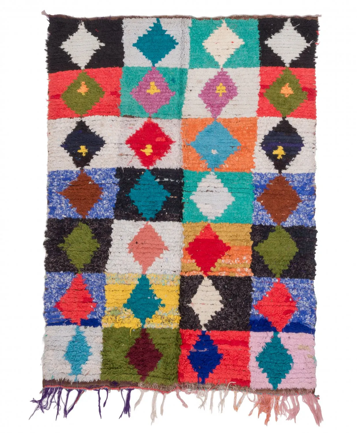Moroccan Berber rug Boucherouite 200 x 140 cm