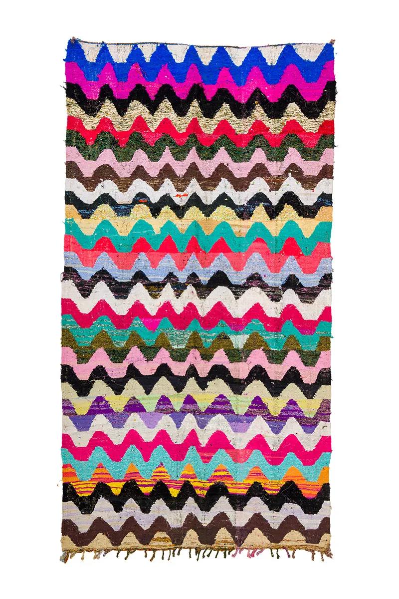 Moroccan Berber rug Boucherouite 165 x 305 cm