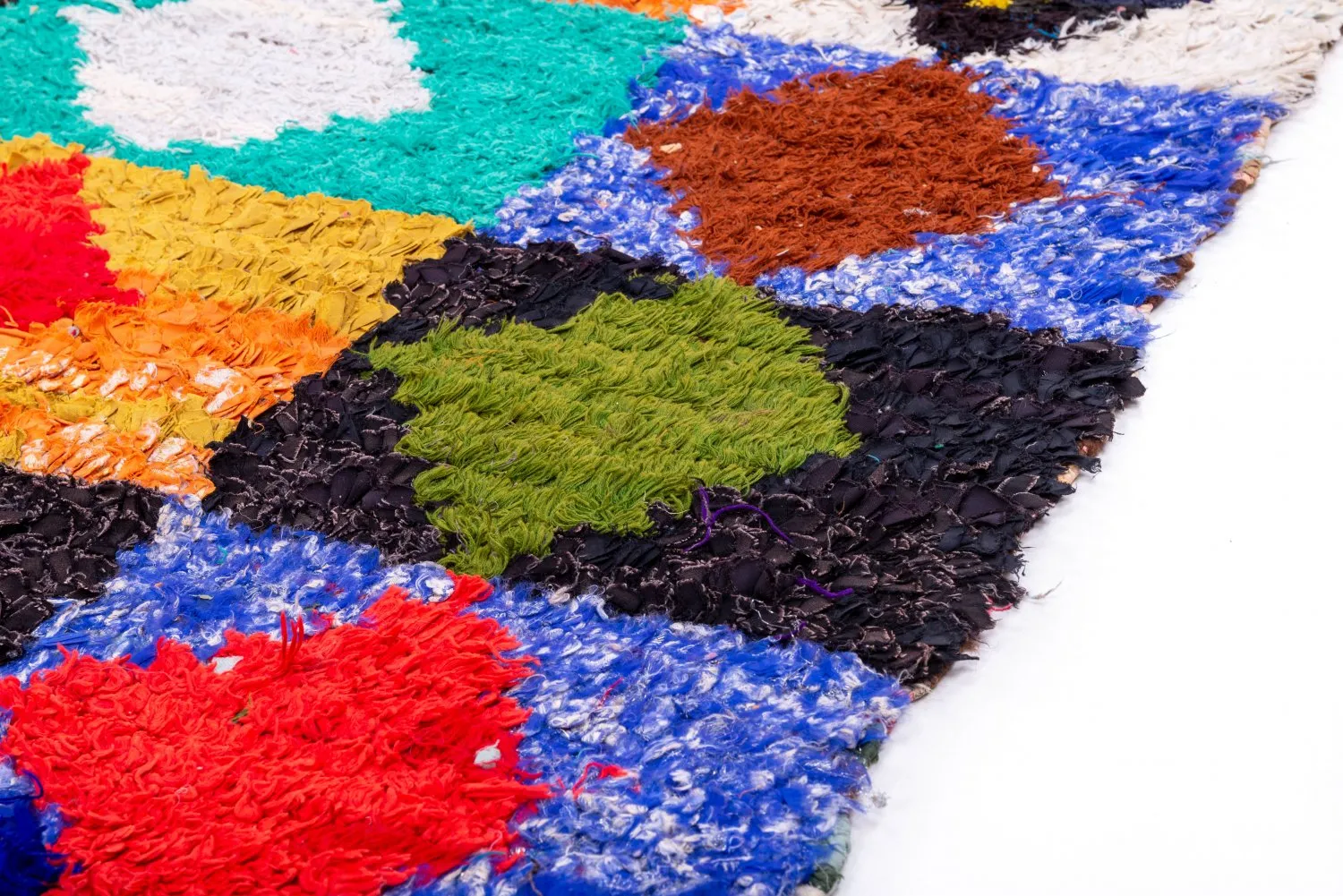 Moroccan Berber rug Boucherouite 200 x 140 cm