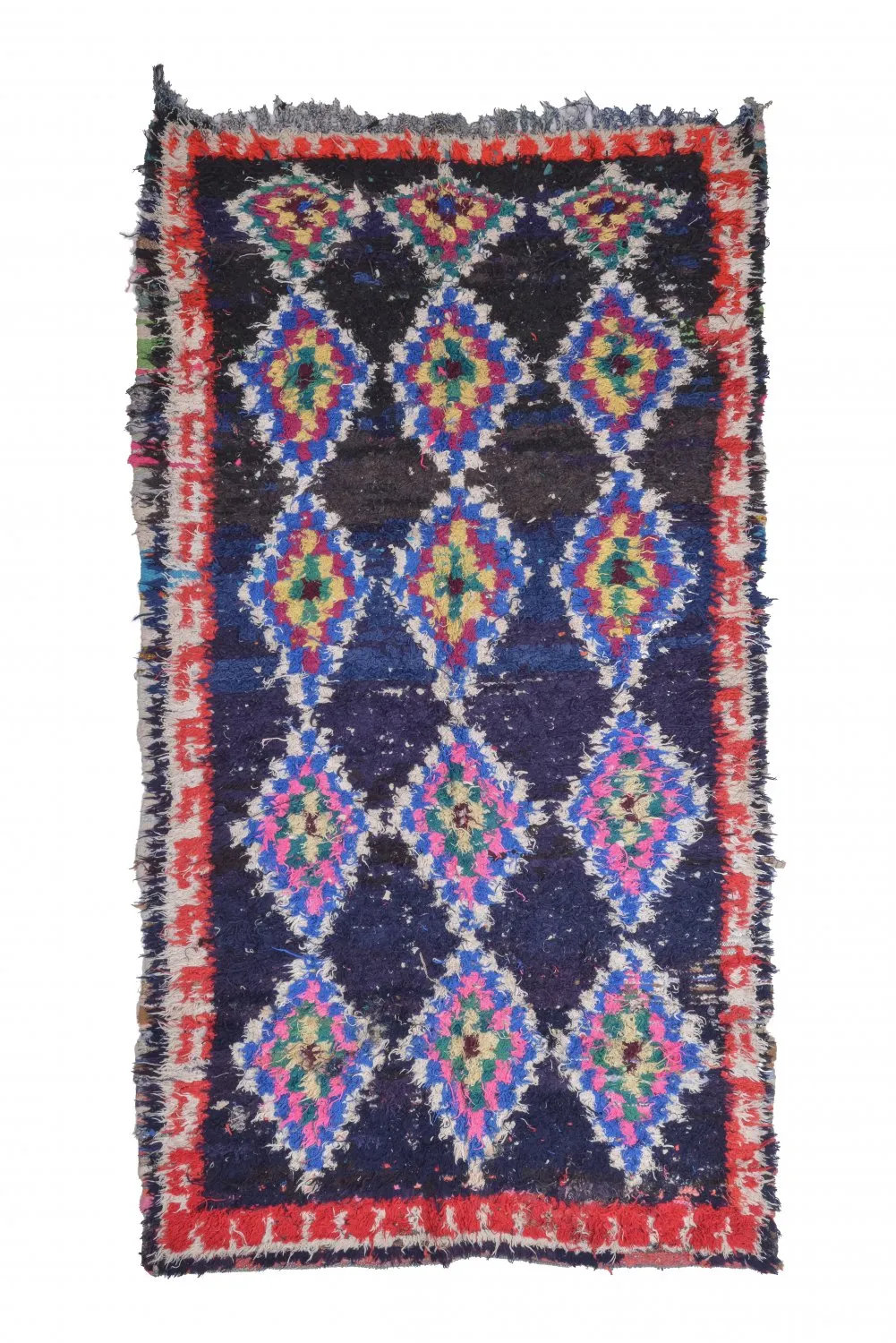 Moroccan Berber rug Boucherouite 265 x 140 cm