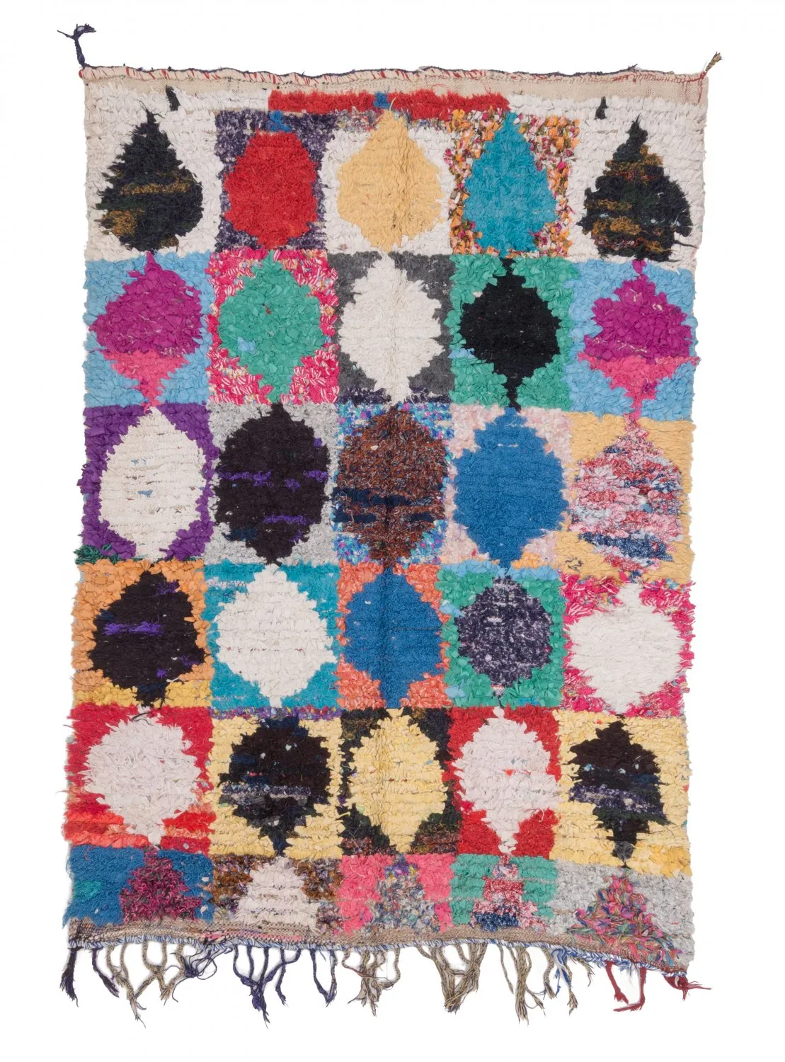 Moroccan Berber rug Boucherouite 210 x 130 cm