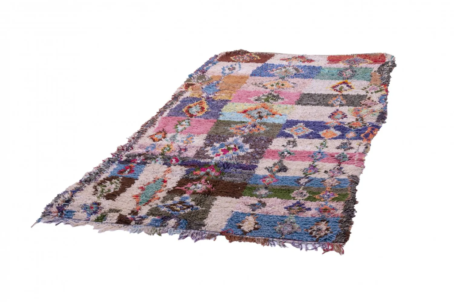 Moroccan Berber rug Boucherouite 275 x 145 cm