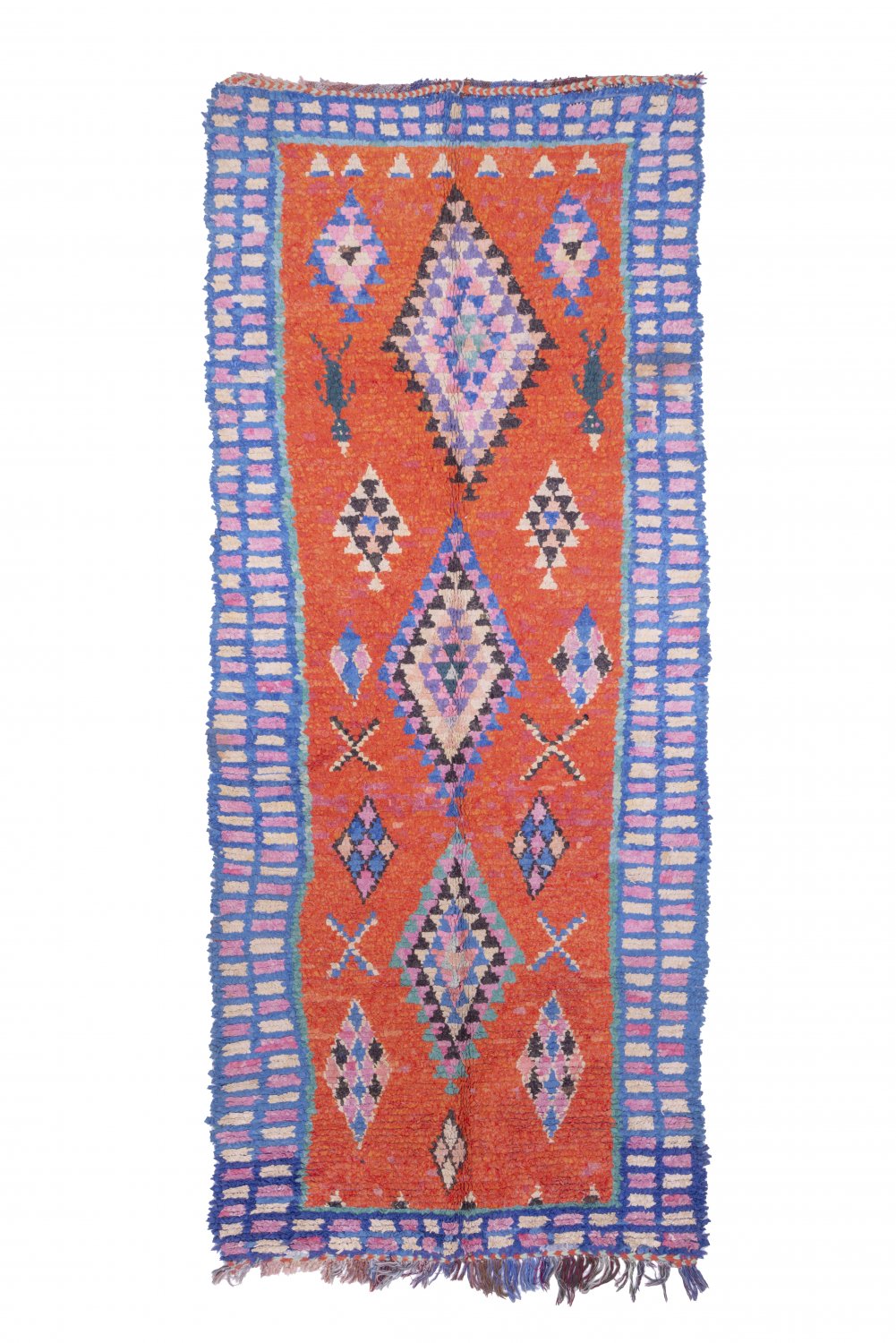 Moroccan Berber rug Boucherouite 315 x 130 cm