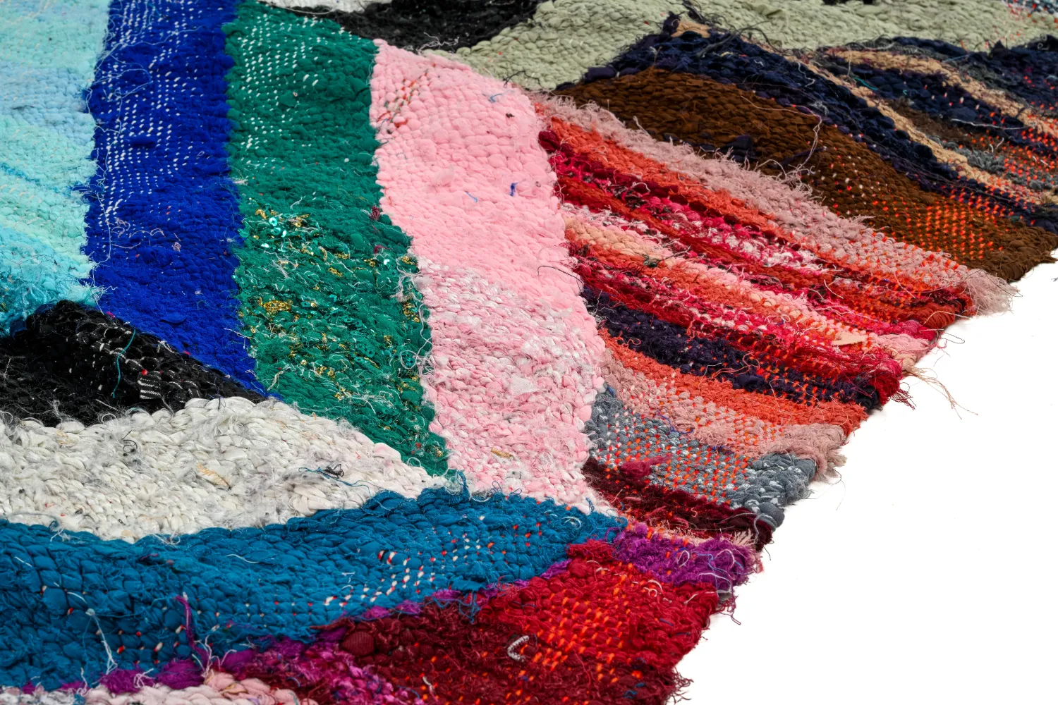 Moroccan Berber rug Boucherouite 135 x 275 cm