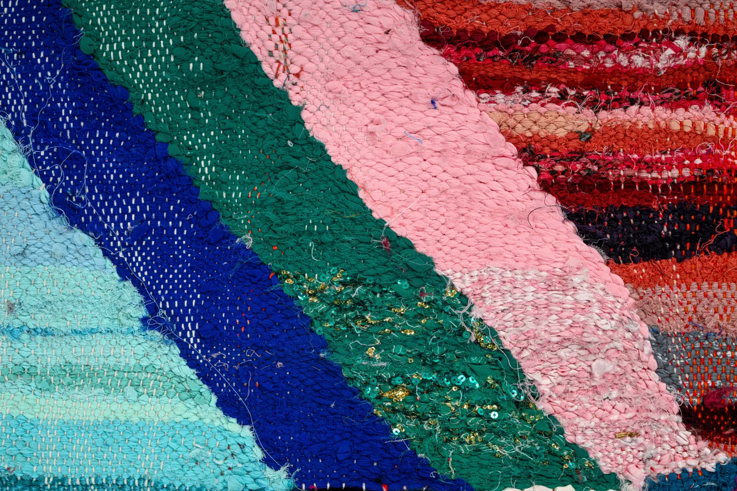 Moroccan Berber rug Boucherouite 135 x 275 cm