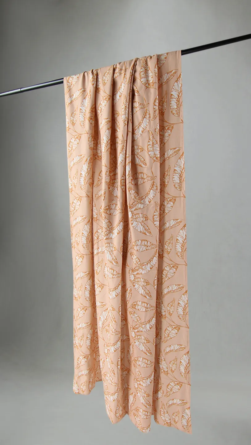 Curtains - Cotton curtain - Leaves (orange)