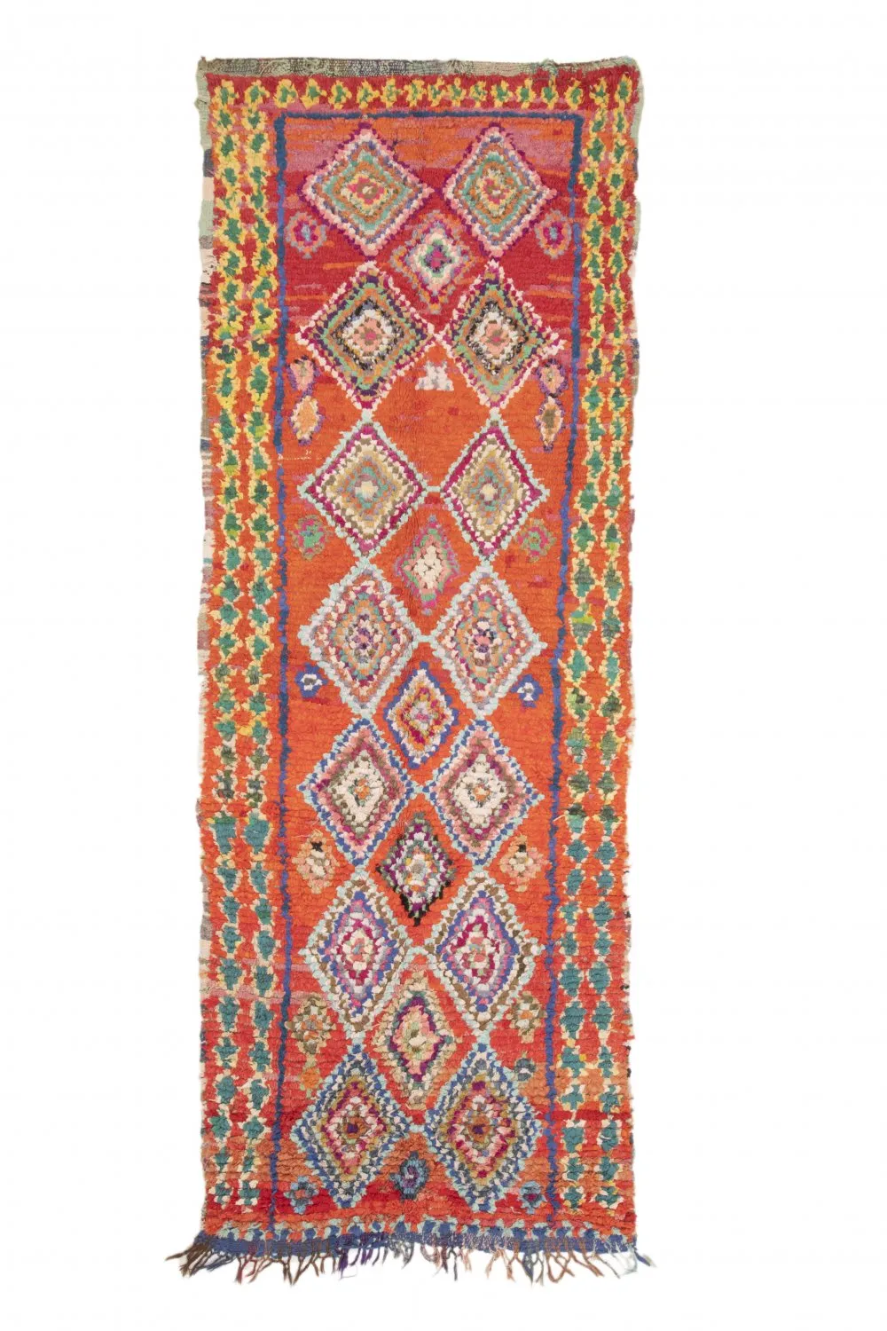 Moroccan Berber rug Boucherouite 285 x 100 cm