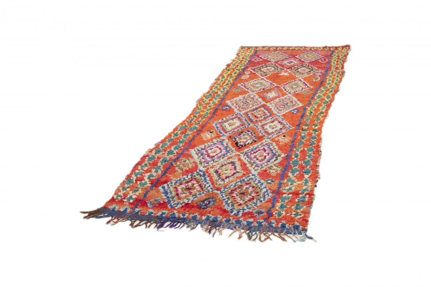 Moroccan Berber rug Boucherouite 285 x 100 cm