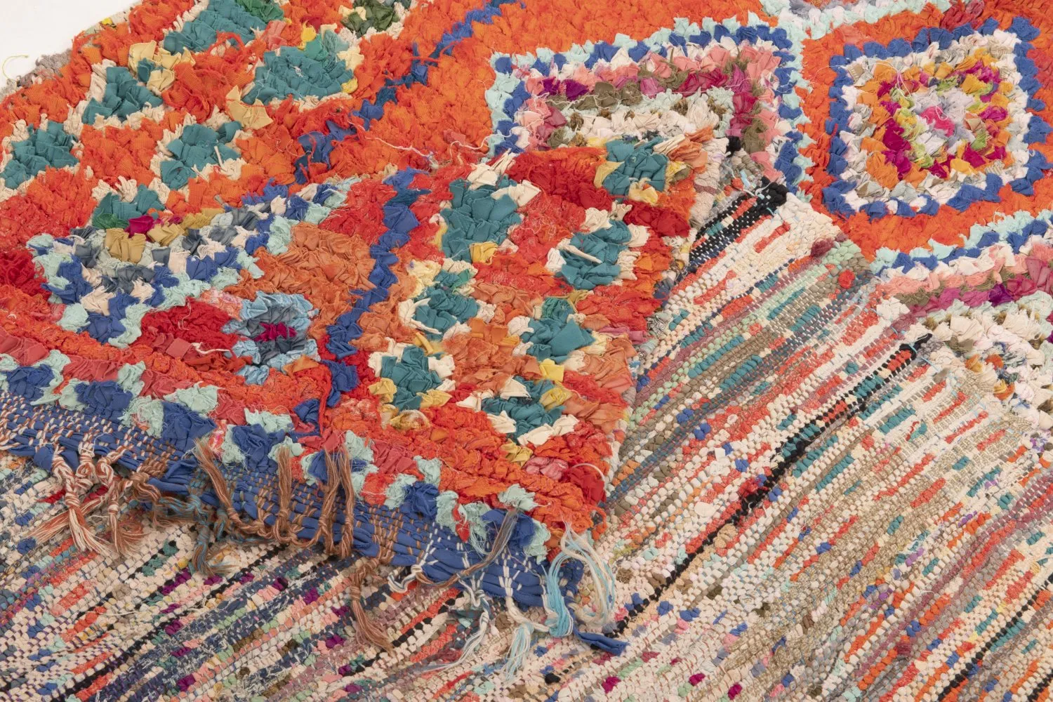 Moroccan Berber rug Boucherouite 285 x 100 cm
