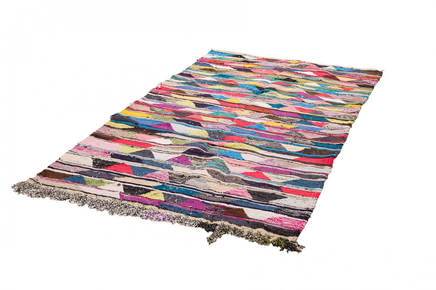 Moroccan Berber rug Boucherouite 130 x 225 cm