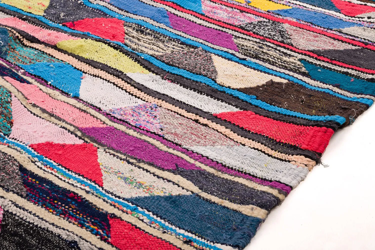 Moroccan Berber rug Boucherouite 130 x 225 cm