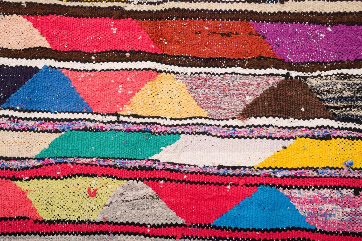 Moroccan Berber rug Boucherouite 130 x 225 cm