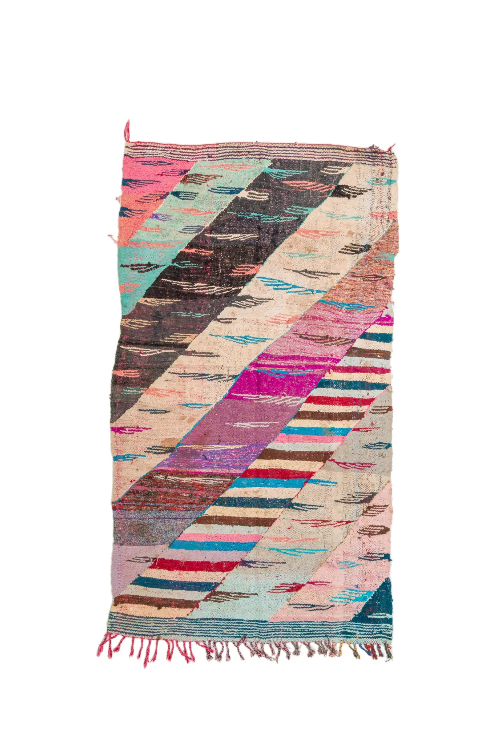 Moroccan Berber rug Boucherouite 135 x 245 cm