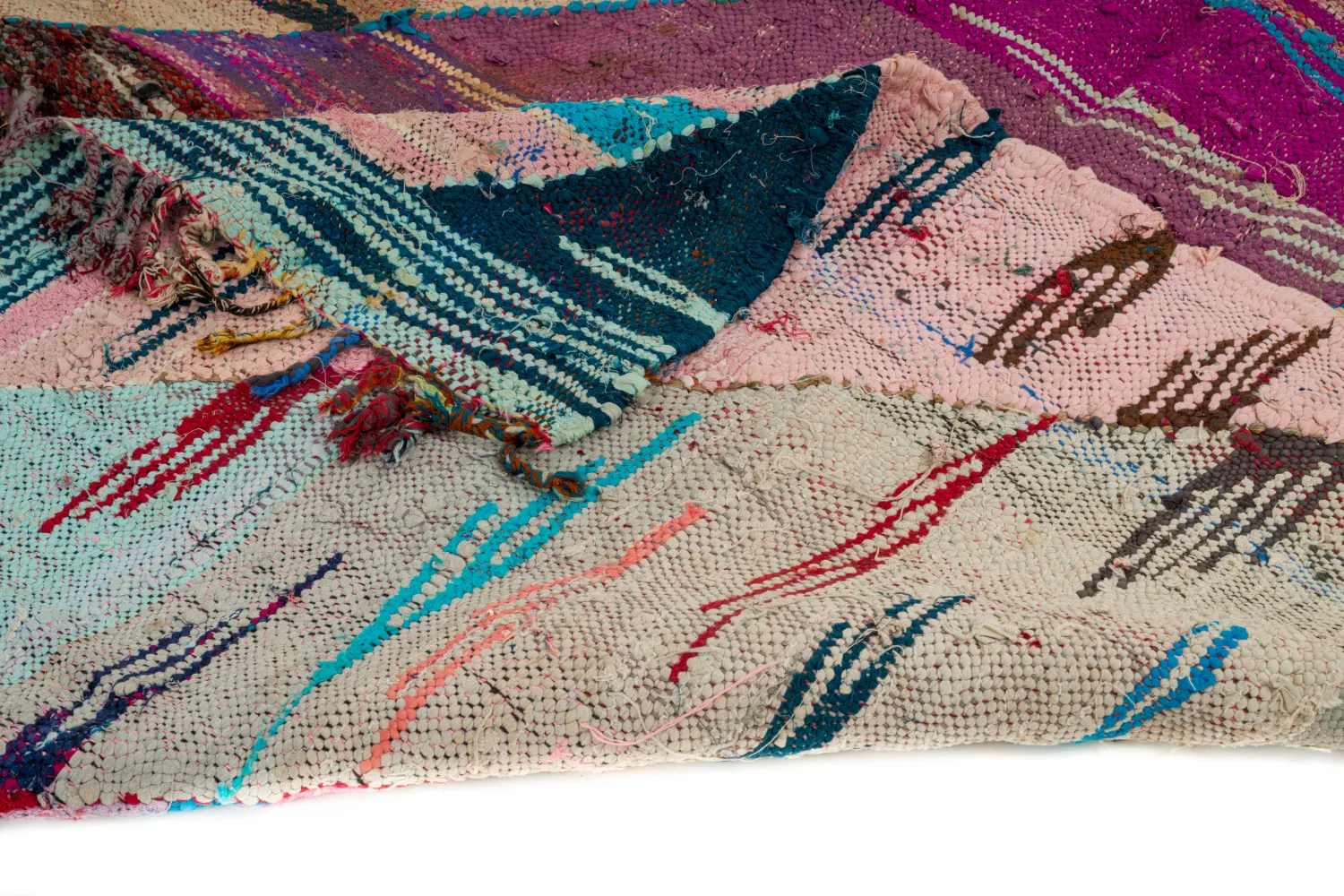 Moroccan Berber rug Boucherouite 135 x 245 cm