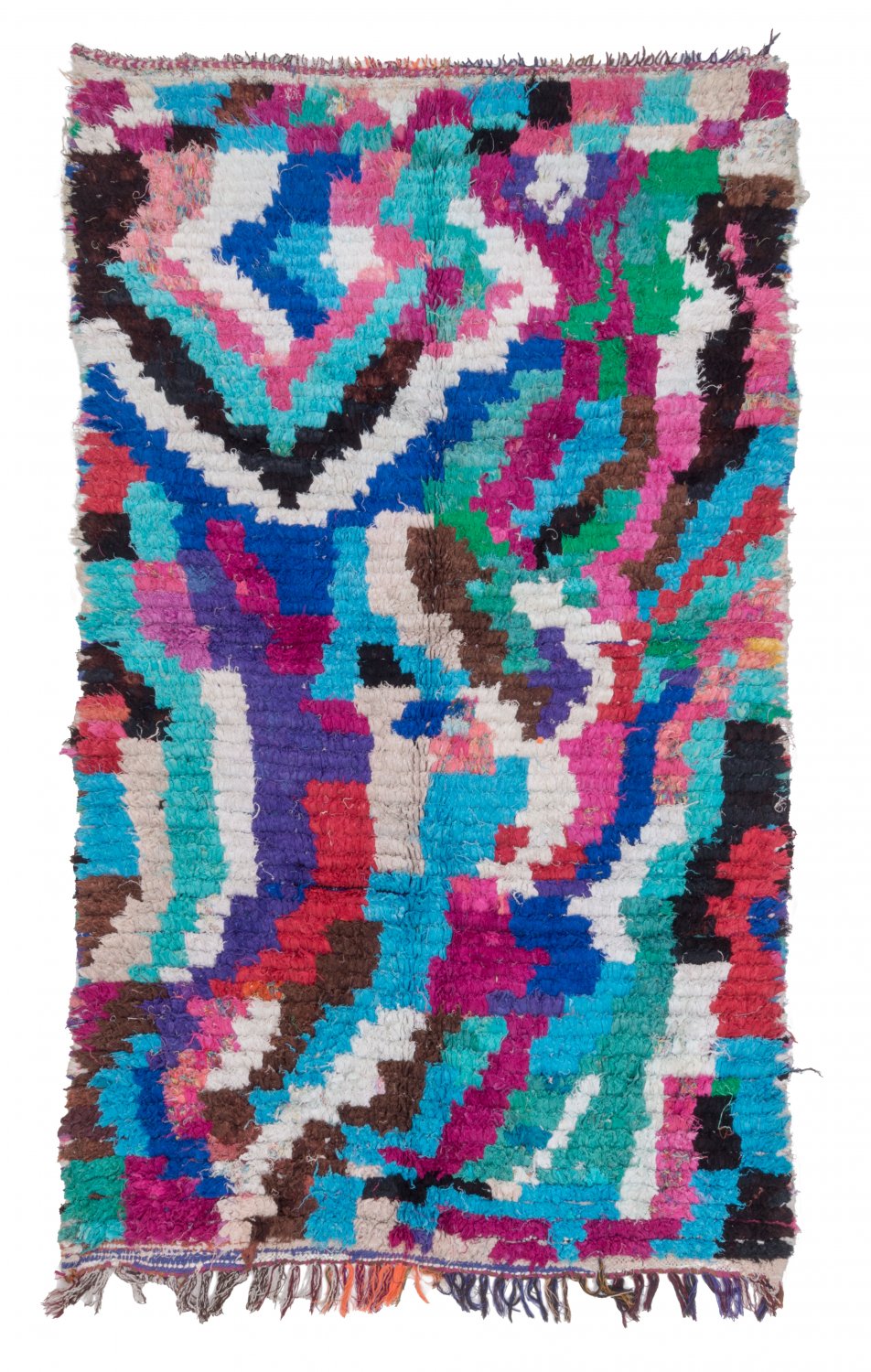 Moroccan Berber rug Boucherouite 210 x 120 cm