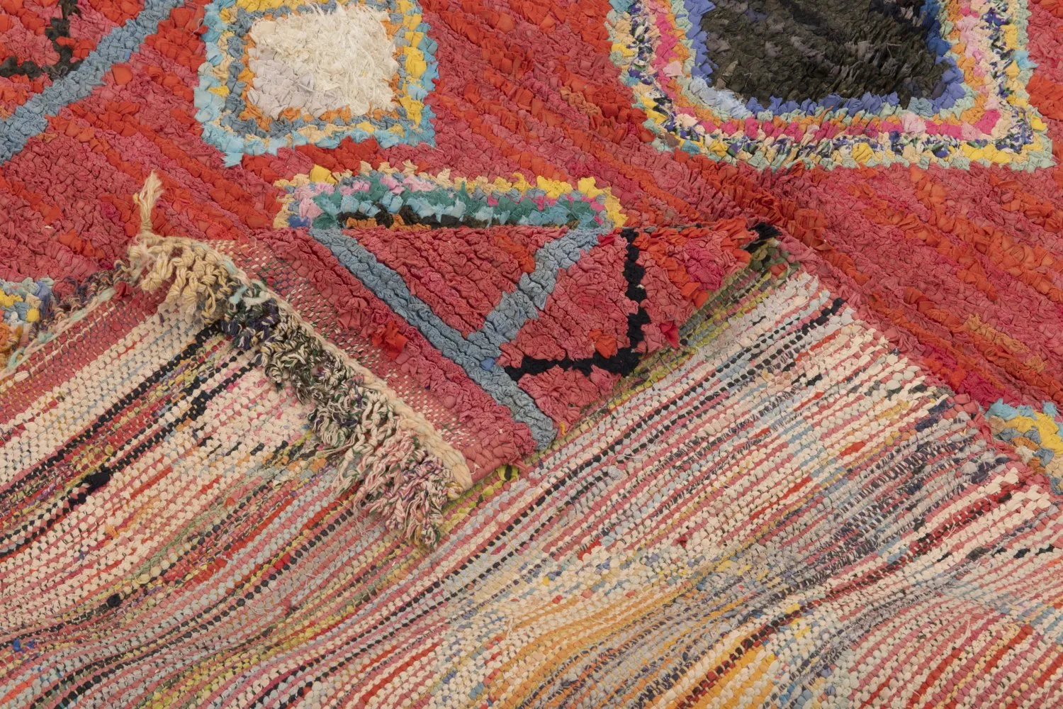 Moroccan Berber rug Boucherouite 200 x 120 cm