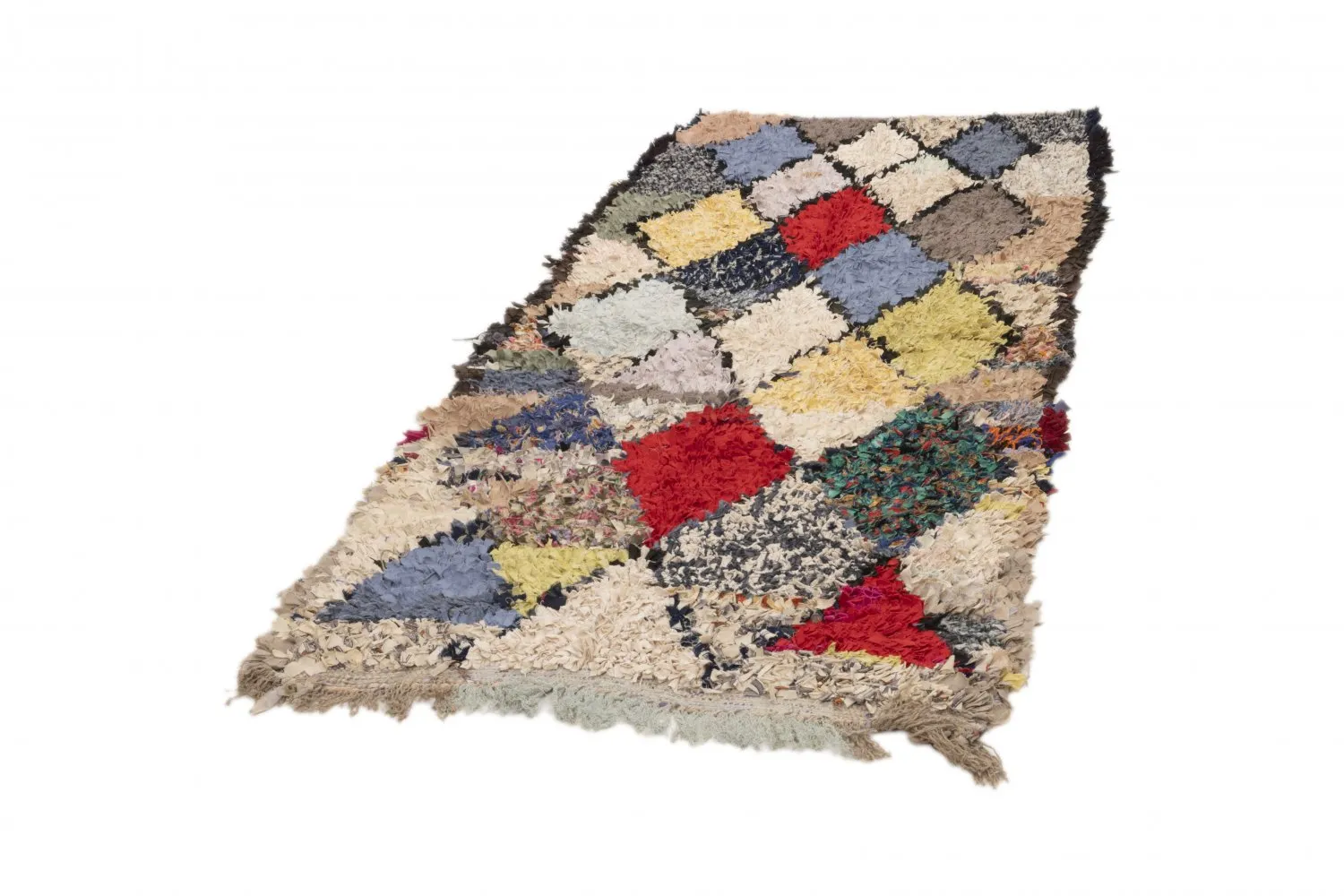 Moroccan Berber rug Boucherouite 190 x 100 cm