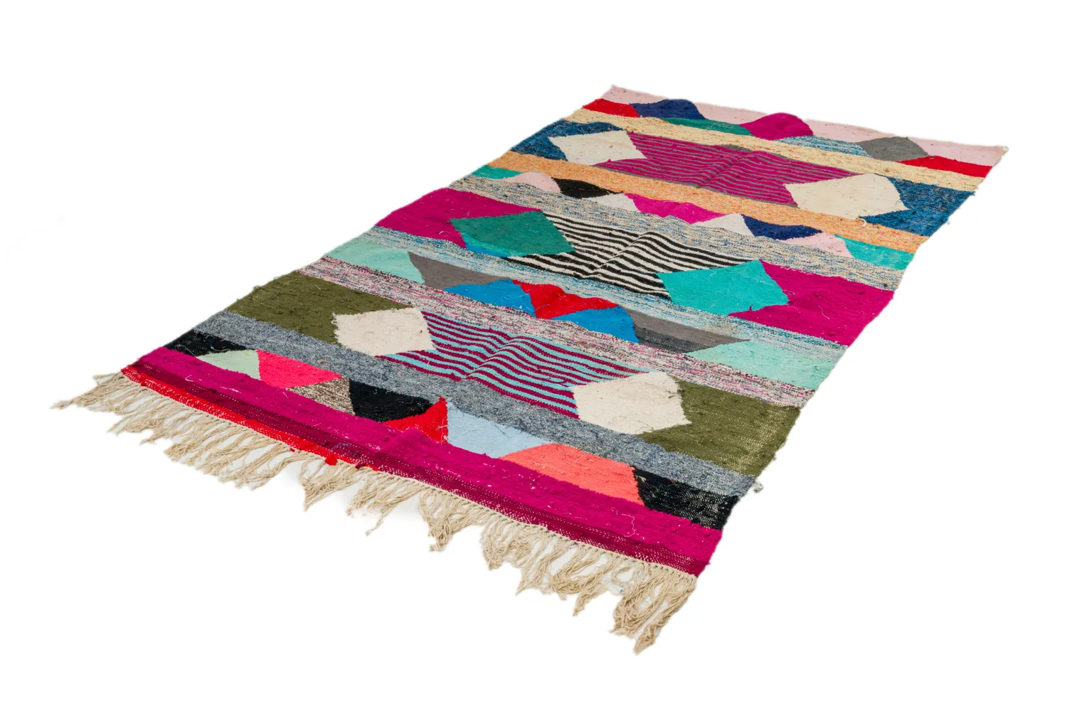 Moroccan Berber rug Boucherouite 145 x 250 cm