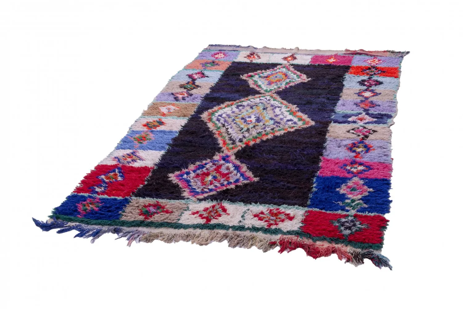 Moroccan Berber rug Boucherouite 250 x 145 cm