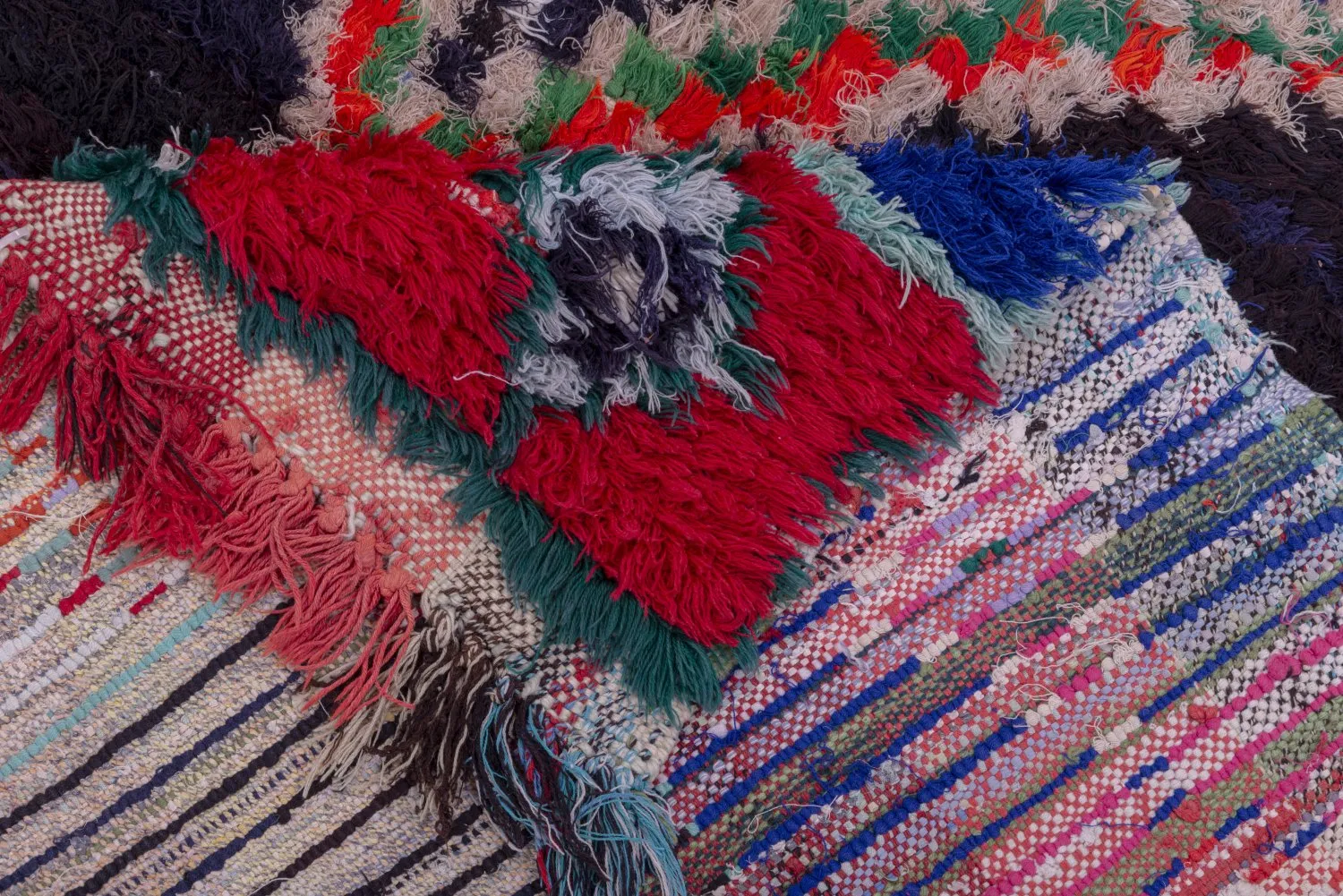 Moroccan Berber rug Boucherouite 250 x 145 cm