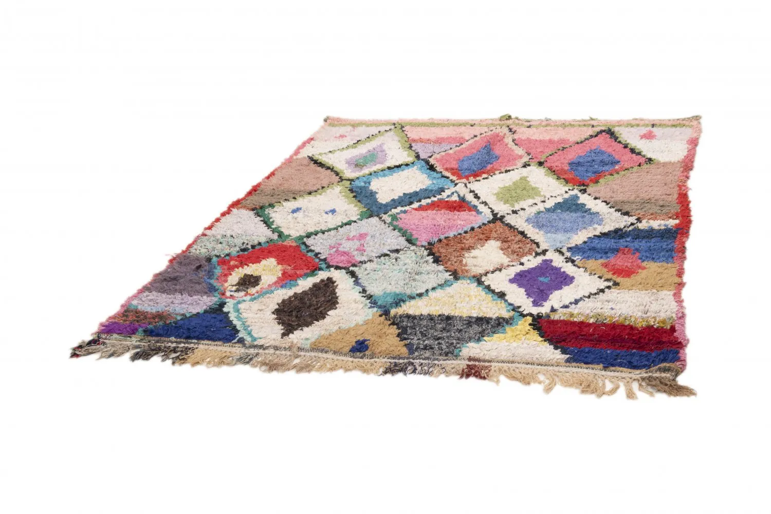Moroccan Berber rug Boucherouite 195 x 165 cm