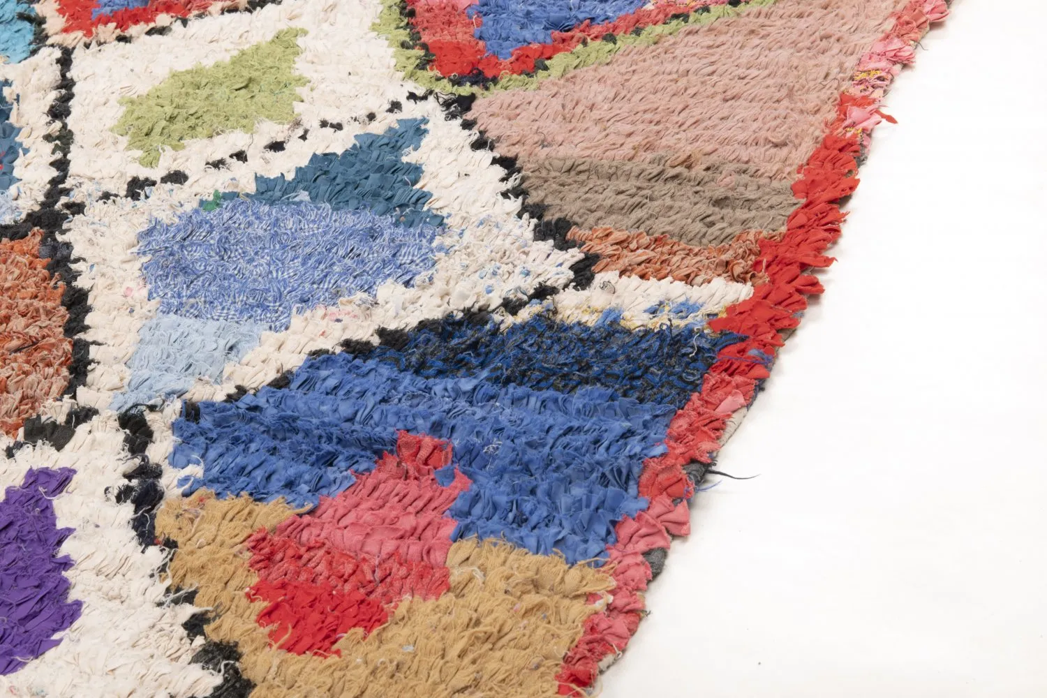 Moroccan Berber rug Boucherouite 195 x 165 cm
