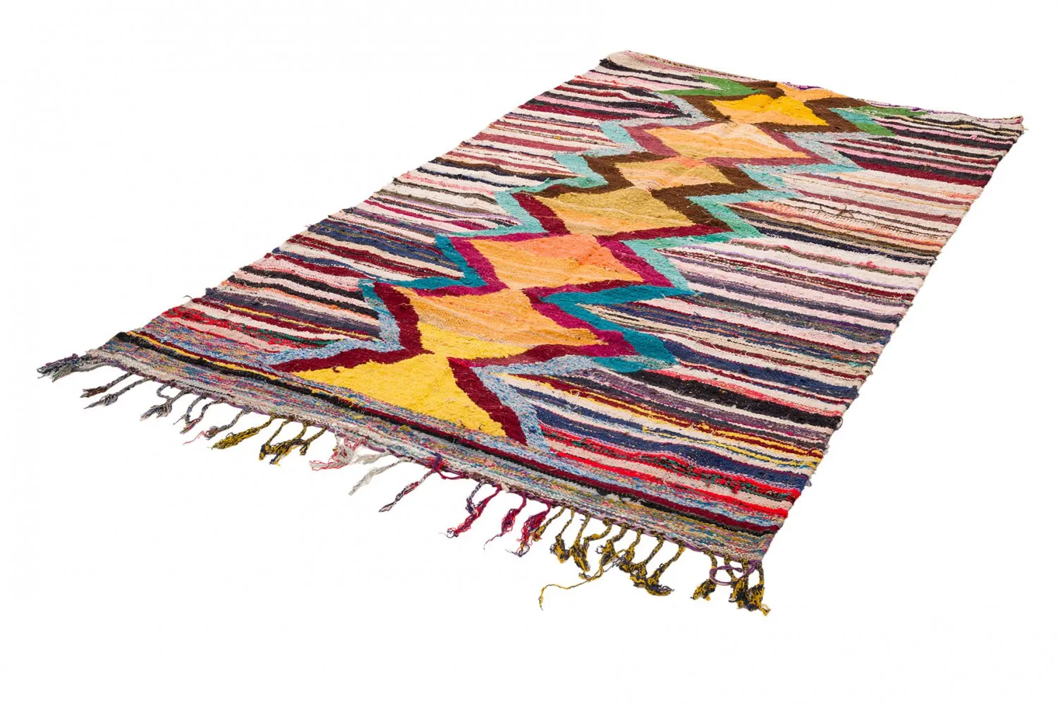 Moroccan Berber rug Boucherouite 150 x 285 cm