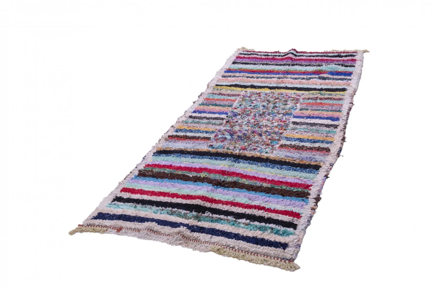 Moroccan Berber rug Boucherouite 280 x 110 cm