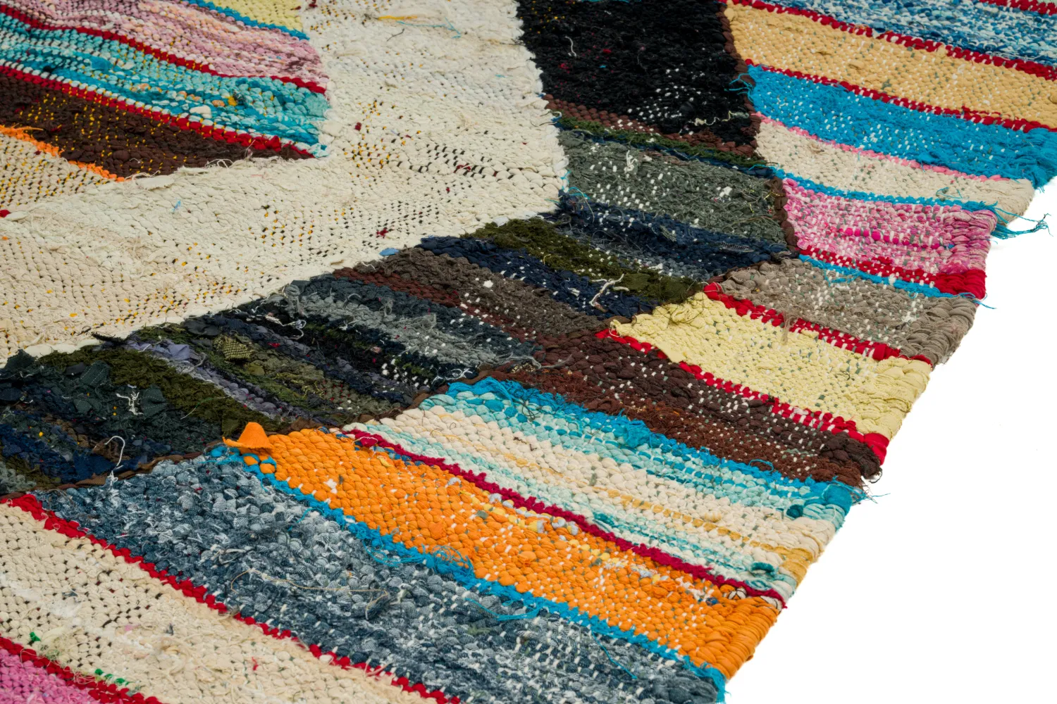 Moroccan Berber rug Boucherouite 125 x 265 cm