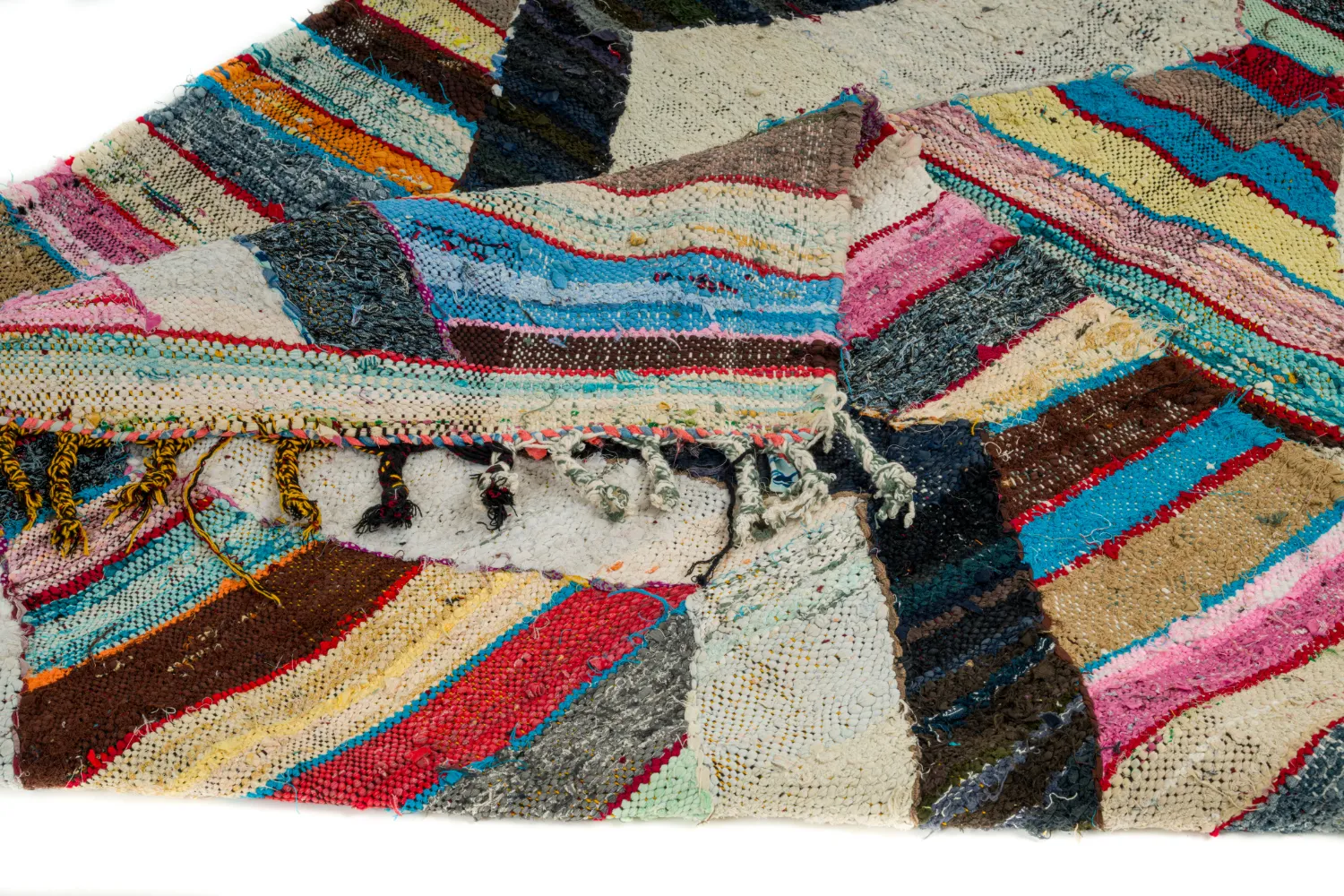 Moroccan Berber rug Boucherouite 125 x 265 cm