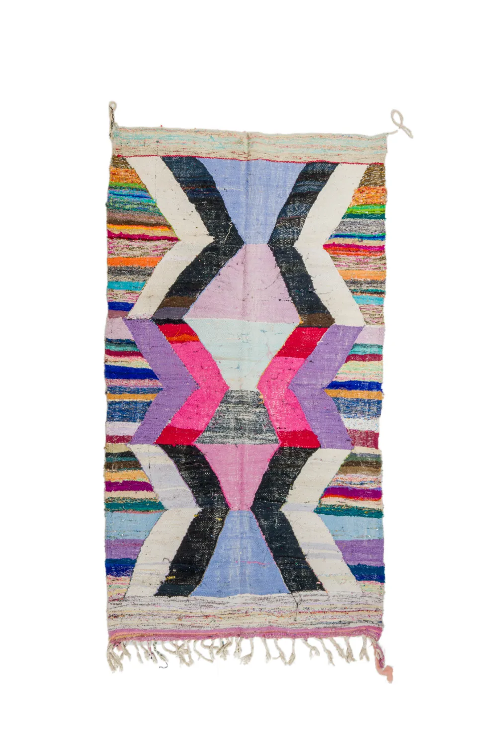 Moroccan Berber rug Boucherouite 130 x 225 cm