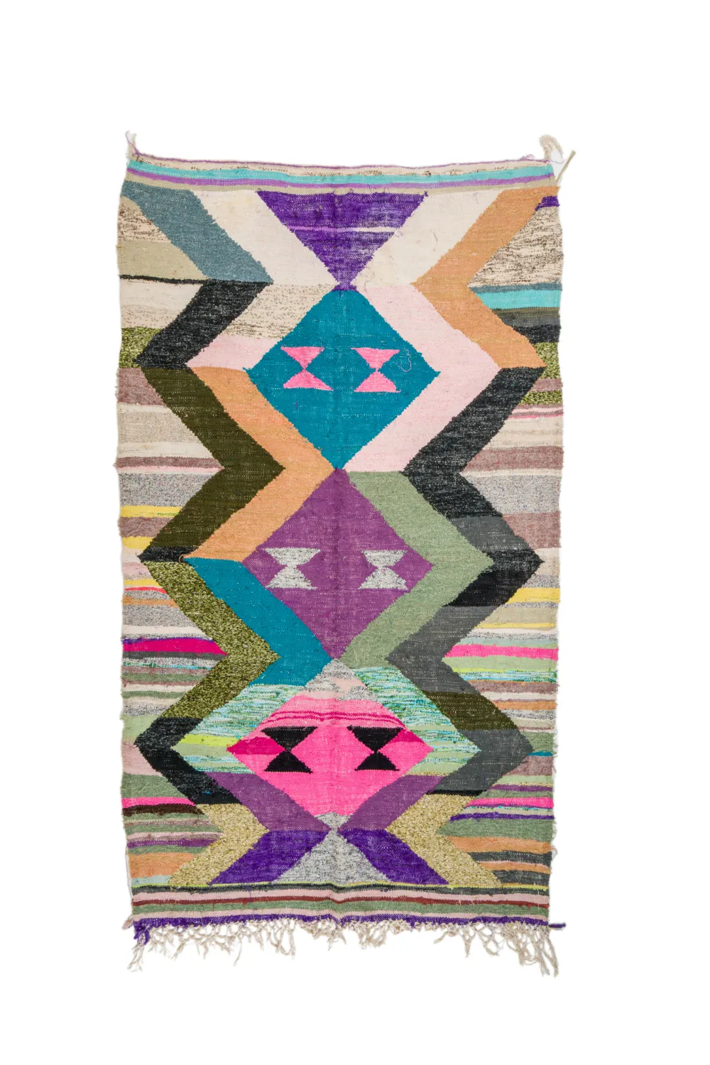 Moroccan Berber rug Boucherouite 145 x 260 cm
