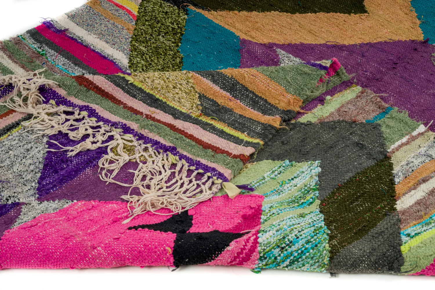 Moroccan Berber rug Boucherouite 145 x 260 cm