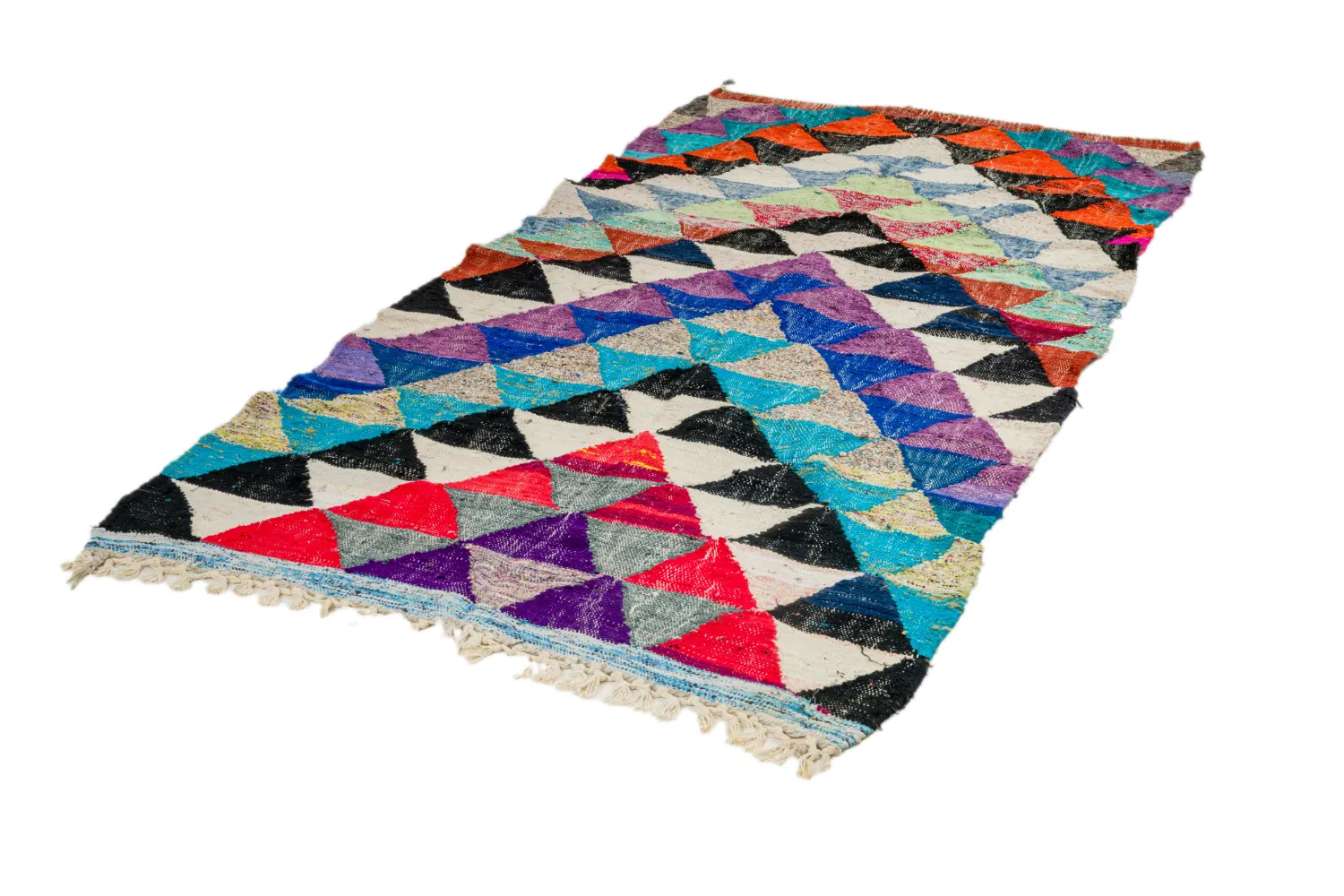 Moroccan Berber rug Boucherouite 130 x 250 cm
