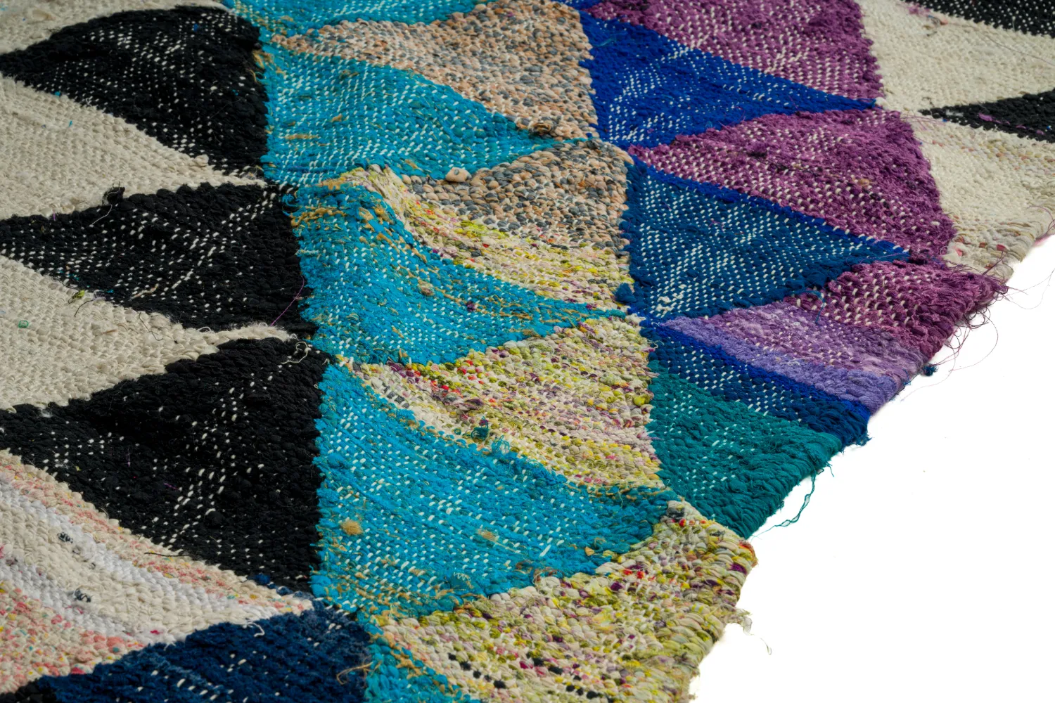Moroccan Berber rug Boucherouite 130 x 250 cm