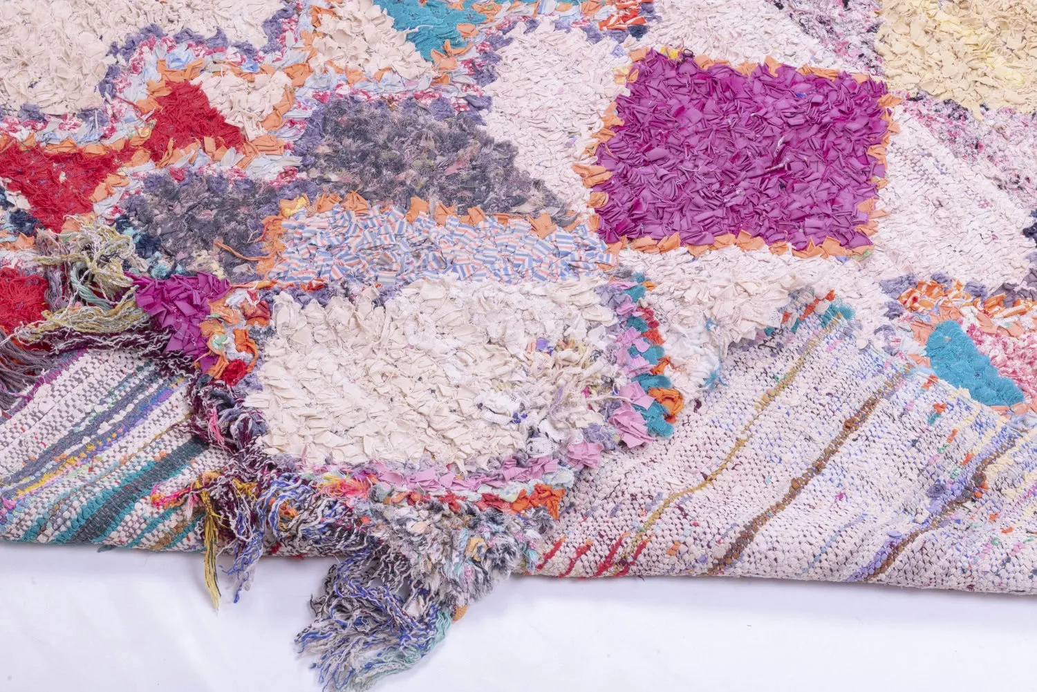Moroccan Berber rug Boucherouite 265 x 135 cm