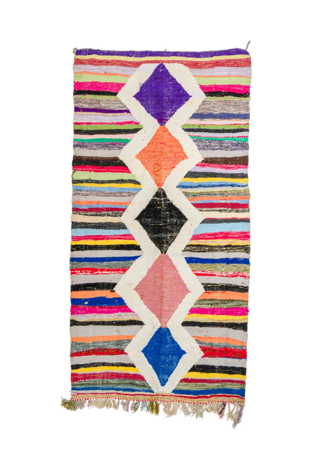 Moroccan Berber rug Boucherouite 135 x 270 cm