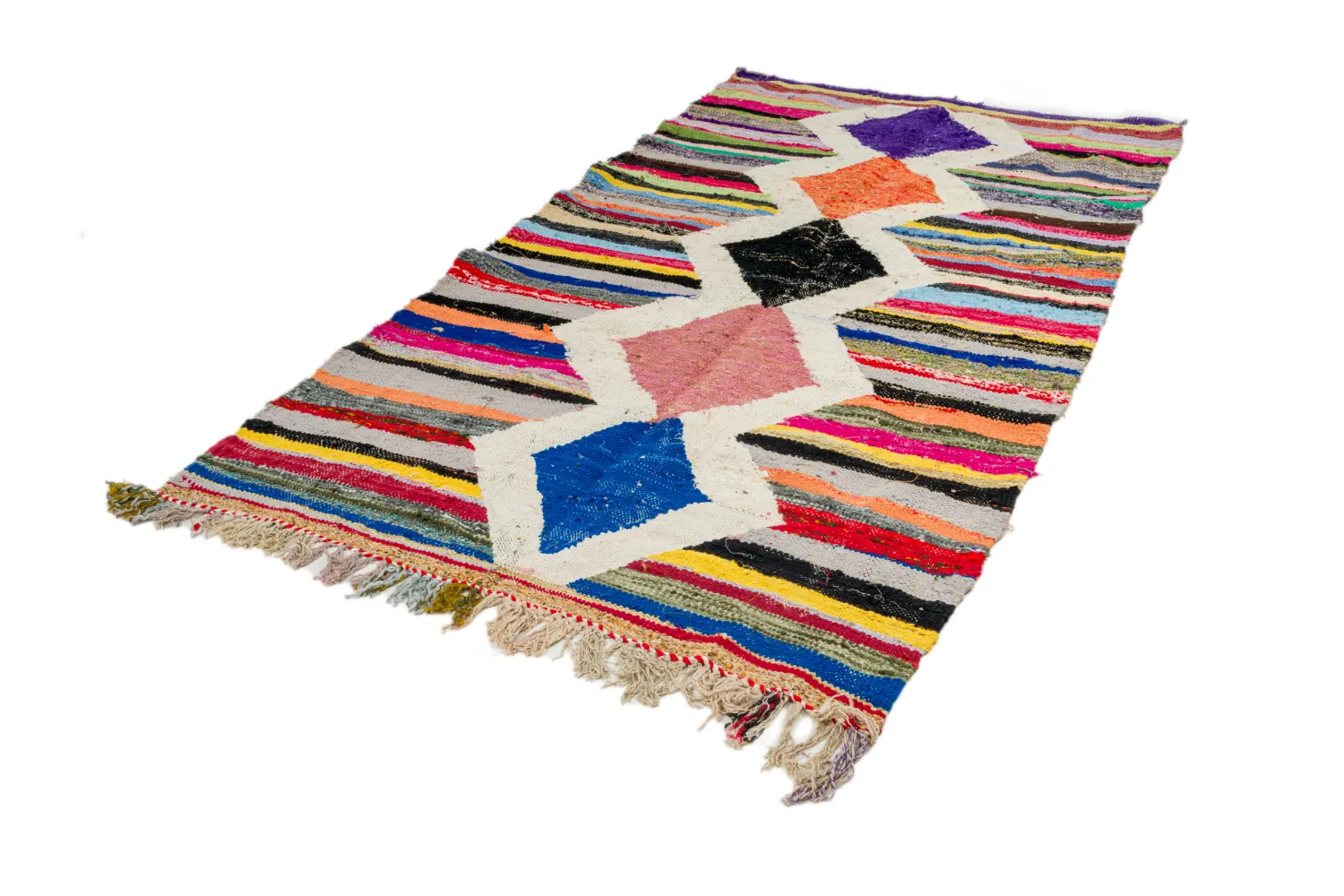 Moroccan Berber rug Boucherouite 135 x 270 cm