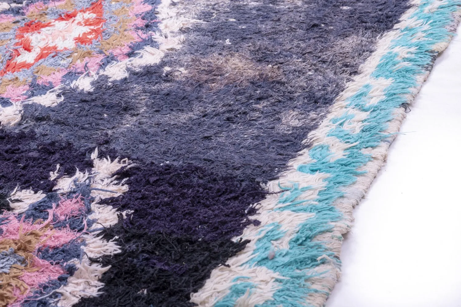 Moroccan Berber rug Boucherouite 245 x 135 cm