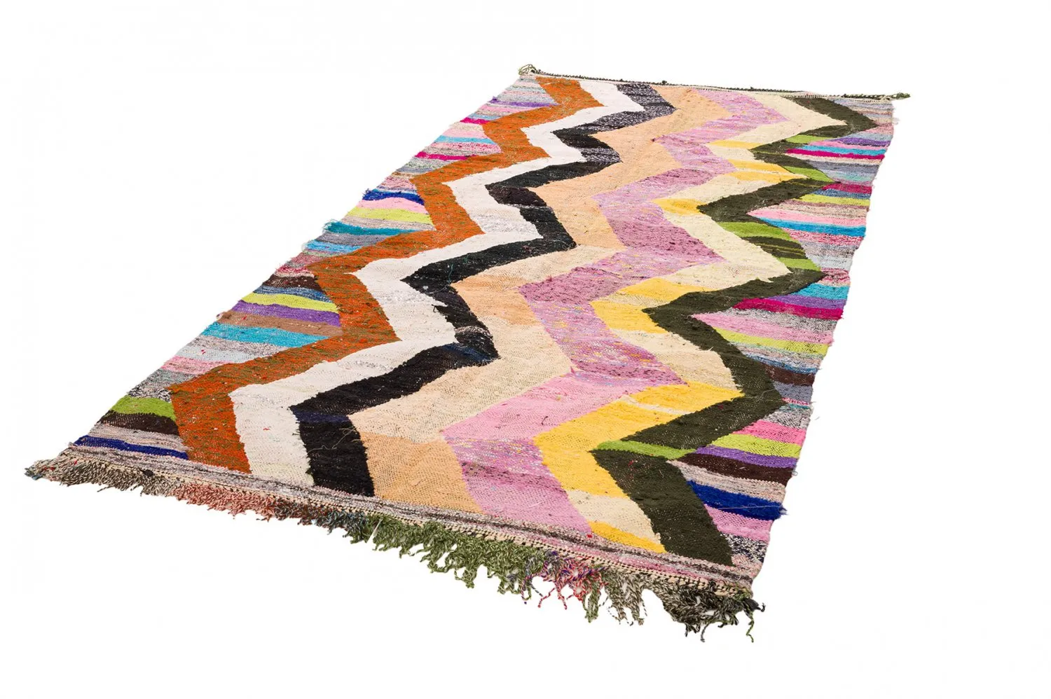 Moroccan Berber rug Boucherouite 145 x 290 cm