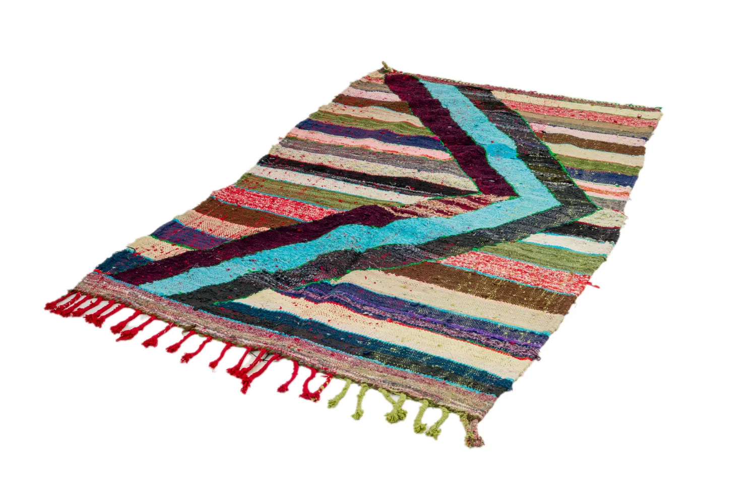 Moroccan Berber rug Boucherouite 115 x 215 cm