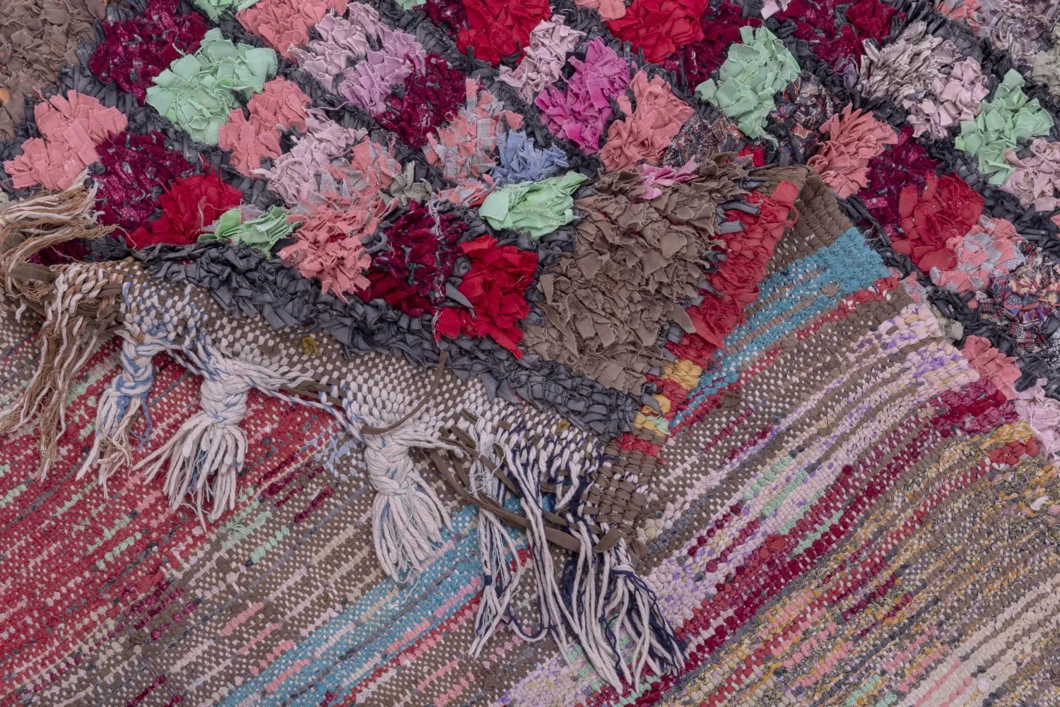 Moroccan Berber rug Boucherouite 285 x 125 cm
