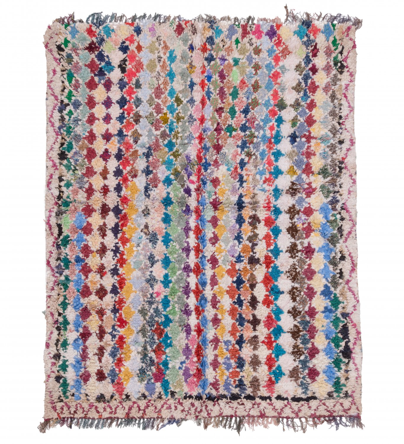 Moroccan Berber rug Boucherouite 205 x 155 cm