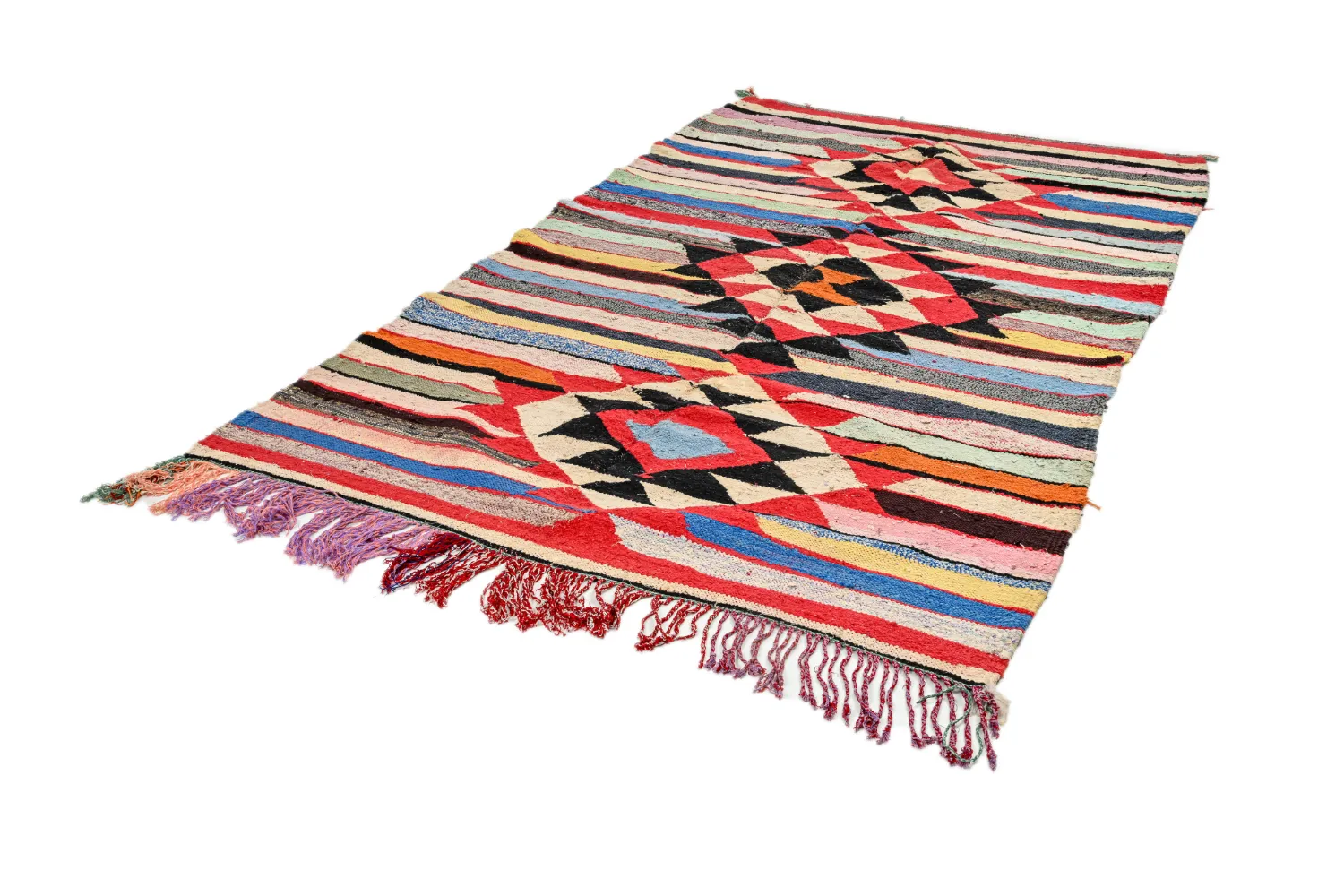 Moroccan Berber rug Boucherouite 145 x 250 cm