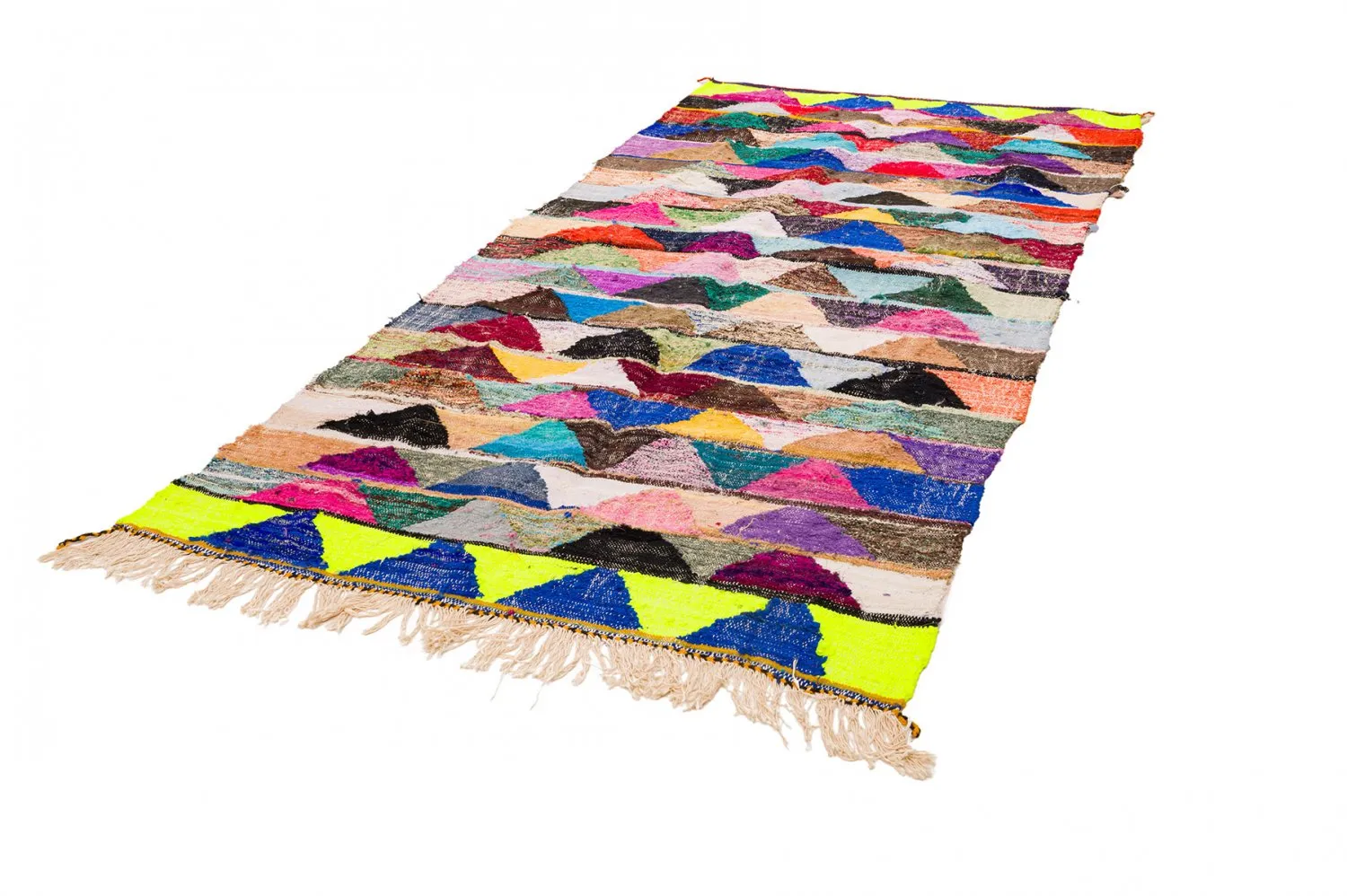 Moroccan Berber rug Boucherouite 135 x 290 cm