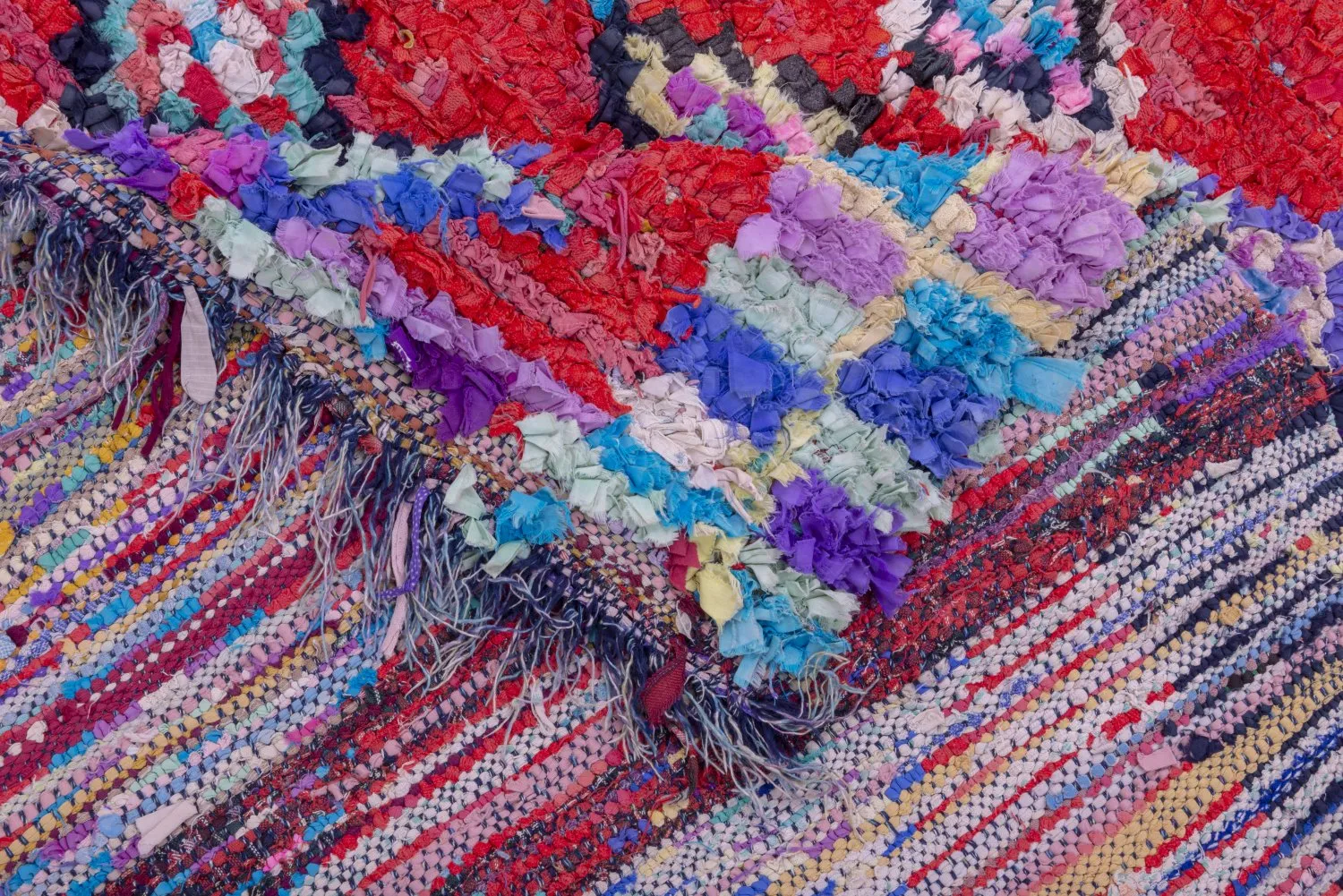 Moroccan Berber rug Boucherouite 245 x 150 cm